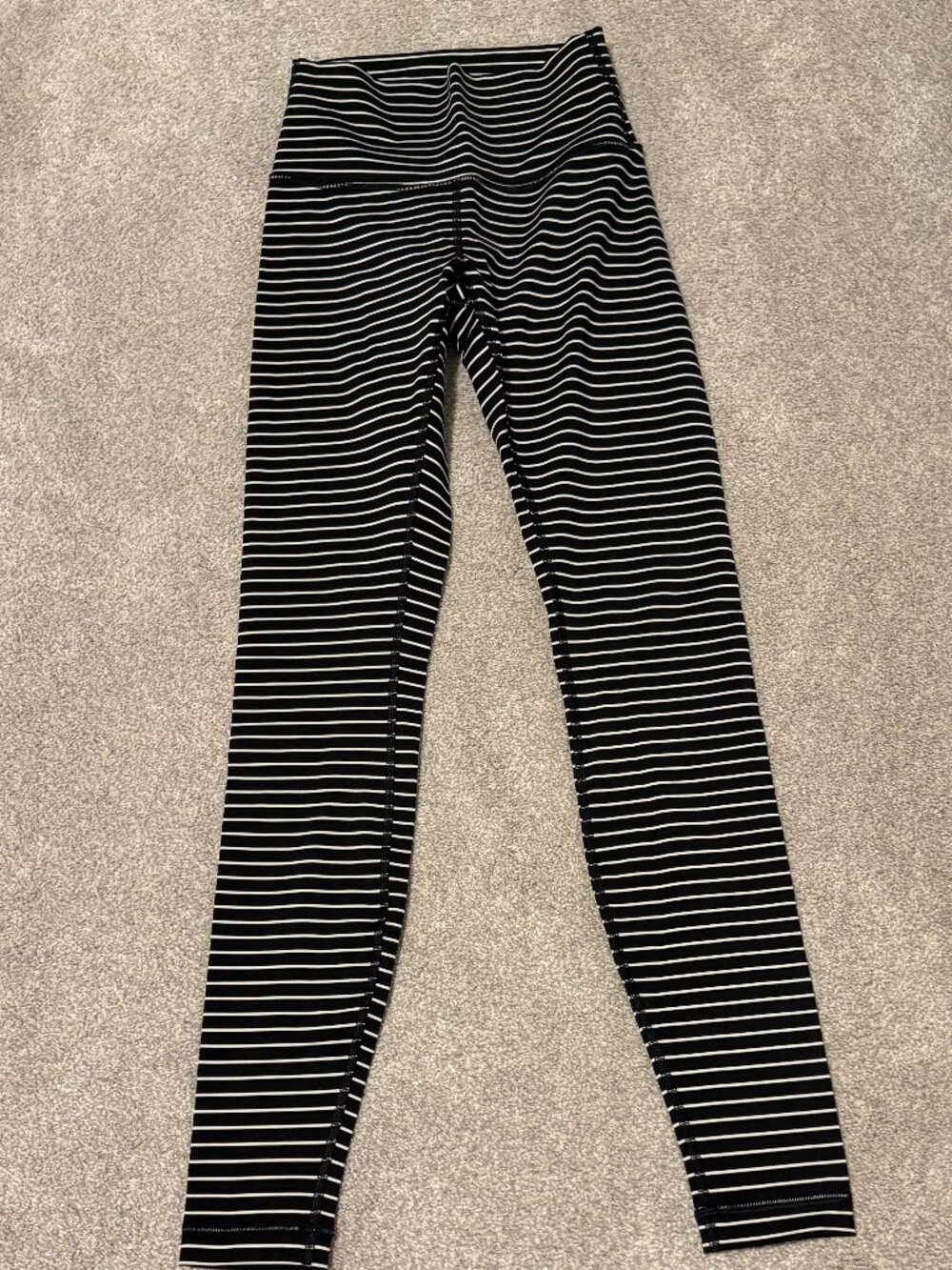Lululemon High Rise Wunder Under Striped 28" Leggings